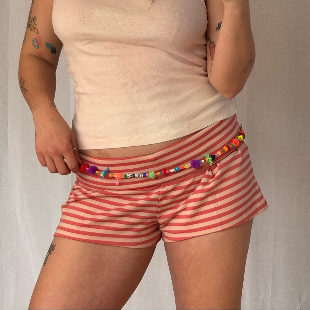 ✿ Handmade Y2K Beaded Waist Chain – “HOT / CUTE / NO THX” ✿